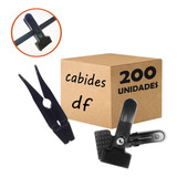 Kit 200 Presilhas Prendedor Preto P/ Cabides Roupas Atacado