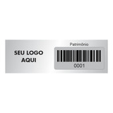 Kit 2000 Placas De Patrimônio Alumínio Com Logotipo 46x15mm