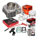 Kit 200cc Titan 150 2009 A 2015 Es Esd Ex Pino Cursado 2mm + Flange Master E Cia 