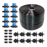 Kit 200m Mangueira De Gotejamento 16mm Registros Chulas