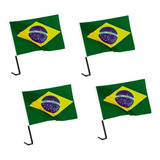 Kit 200un Bandeira Do Brasil Carro