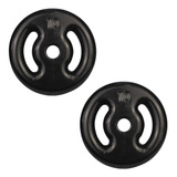Kit 20kg Anilhas 2x10kg Emborrachadas P/ Barras E Halteres