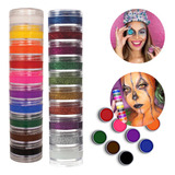 Kit 20un Tinta Facial Cremosa + Glitter Maquiagem Colormake