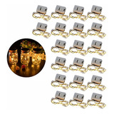 Kit 20x Cordão Mini Led Fada 2 Metros Decoração Natal Pisca