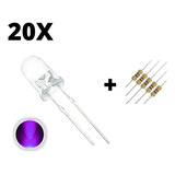 Kit 20x Led 5mm Ultravioleta Uv