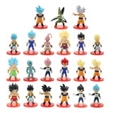 Kit 21 Bonecos Dragon Ball Z Miniaturas Goku Vegeta Broly