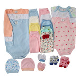 Kit 21 Pçs Maternidade Roupa De Bebê Menina E Menino