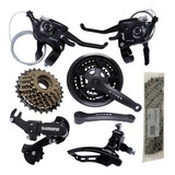 Kit 21v Câmbios Shimano Corrente Catraca Rapid Fire Coroa Pe