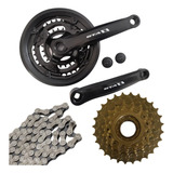 Kit 21v Corrente De Bicicleta 29 Corrente Catraca Bike Coroa