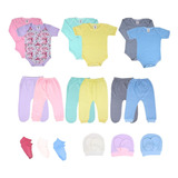 Kit 23 Pcs Roupas Bebe Body Mijao Maternidade Enxoval P E M