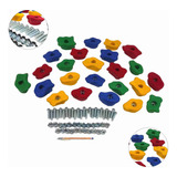 Kit 24 Agarras Parede Escalada Infantil P/ 4m2 Para Madeira