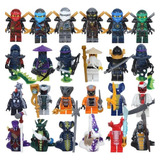 Kit 24 Bonecos Ninjago Ninjas Kai