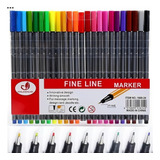 Kit 24 Canetas Cores Ponta Fina Ideal Para Escrever Decorar
