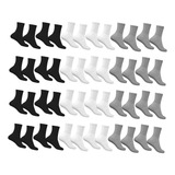 Kit 24 Pares Meia Adulto Masculina Sport Cano Alto Algodão