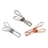 Kit 24 Pregadores Prendedor De Metal Para Roupas E Decoração