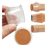 Kit 24 Protetor Pé Cadeira Látex Feltro 28 A 45mm Flexivel