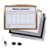 Kit 24 Quadro Lousa Planner Planejador Semanal Na Cor Branco