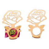 Kit 24 Rosa Flor Porta Bombom Mdf 3mm Cru
