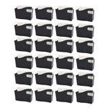 Kit 24 Suportes Porta Guardanapo Coza Preto 14cm Para Lanche