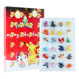Kit 24 Unidades De Calendário Pokémon Do Advento De Natal
