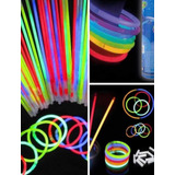 Kit 25 Anéis Pisca 25 Colar Pisca 100 Pulseiras Neon Festa