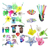 Kit 25 Anéis Pisca 25 Colar Pisca 100 Pulseiras Neon Festa