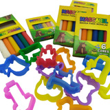 Kit 25 De Massinha De Modelar 6 Cores 100 Forminha Cortador