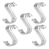 Kit 25 Ganchos S Aço Inox Utensílios Barra Suporte Cozinha