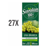 Kit 27 Suco 100% Fruta Suvalan 200 Ml Uva Branca