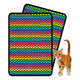 Kit 2un Tapete Coletor De Areia Gatos Color Elegante M 45x60