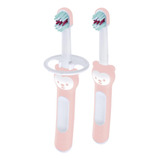 Kit 2uni. Escova Dental Baby's Brush Rosa Bebê (6+m) - Mam