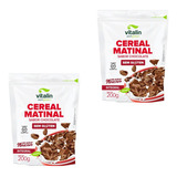 Kit 2x Cereal Matinal Integral 200g Sabor Chocolate Vitalin