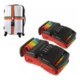 Kit 2x Cinta Fita Mala De Viagem Ajustável Com Senha Segredo