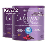 Kit 2x Colágeno Duo Balance Verisol + Ácido Hialurônico Sabor Kit 2x Colágeno Hibiscus Com Frutas Roxas