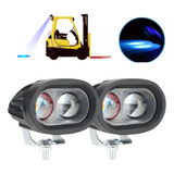 Kit 2x Farol De Led Azul Intenso Blue Spot Oval Pulverização
