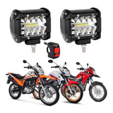 Kit 2x Farol Milha Auxiliar Moto Carro Jeep Led 140w O Par.
