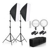 Kit 2x Iluminador Led Softbox 50x70cm