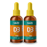 Kit 2x Vitamina D3 10.000ui + K2 120mcg 5 Gotas - 120 Doses