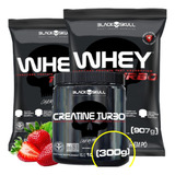 Kit 2x Whey Concentrado 900g Hipercalórico + Creatina 300g