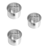 Kit 3 (três) Assadeira Forma Bolo Redonda Alta 13 X 10 G88