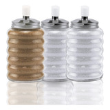 Kit 3 Açucareiro De Vidro Euro Home Com Tampa Bico Dosador 