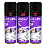 Kit 3 Adesivo Spray 76 3m Cola Sapateiro De Contato