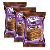 Kit 3 Alfajor Milka Mousse Chocolate Ao Leite 55g