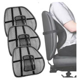 Kit 3 Apoio Encosto Lombar Corretor Postural Cadeira Carro