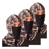 Kit 3 Balaclava Pesca Touca Ninja Motoboy Bandana Uv50+