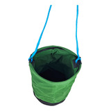 Kit 3 Baldes De Lona Fundo De Couro Para Ferramentas Pesca