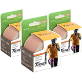 Kit 3 Bandagem Elástica Funcional Adesiva Tmax Bege 