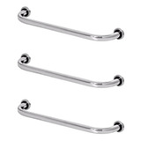 Kit 3 Barras Alça Apoio Banheiro Deficiente Idoso Inox 80 Cm