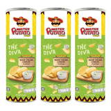 Kit 3 Batatas Mister Potato Latas Creme De Cebola 100g 
