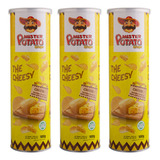 Kit 3 Batatas Mister Potato Latas Sabor Queijo Crisps 100g 